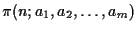 $\pi(n;a_1,a_2,\ldots,a_m)$